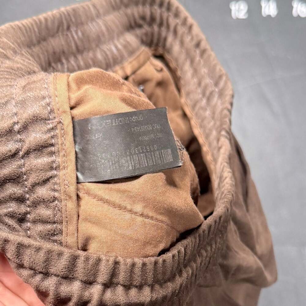 Zara Brown Soft Touch Wide Leg Drawstring Trousers Size M - Picture 5 of 6